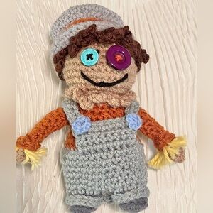 Handmade Crocheted Scarecrow Fall Thanksgiving Autumn Decor plush